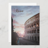 Rome Oude Architectuur zonsondergang stadsbeeld Kaart (Voorkant / Achterkant)