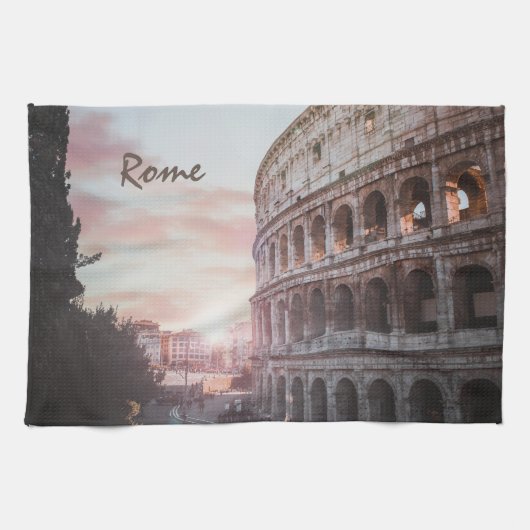 Rome Oude Architectuur zonsondergang stadsbeeld Theedoek (Horizontaal)