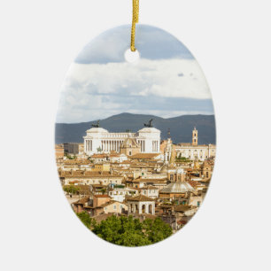 Rome panorama dag in de zomer keramisch ornament