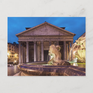 Rome - Pantheon bij nacht briefkaart