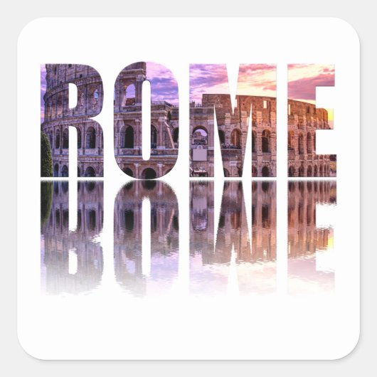 Rome-plein Vierkante Sticker (Voorkant)