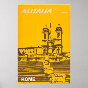 Rome Print Italië Kunst Alitalia Reisposter