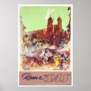 Rome Reisposter Romeinse Kunst SAS Luchtvaartmaats Poster