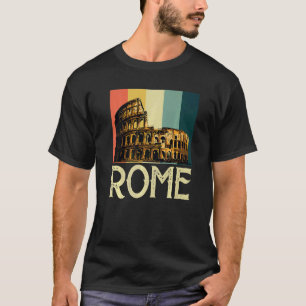 Rome Retro Colosseum Italië en Vaticaanstad T-shirt