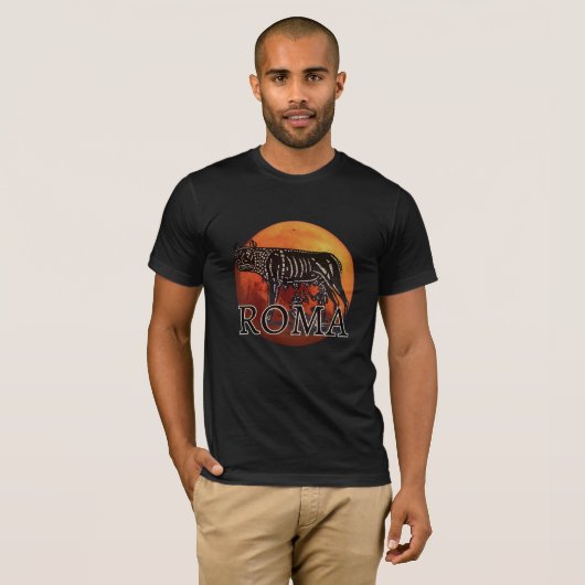 Rome- Romulus en Remus ontwerp T-shirt (Voorkant volledig)