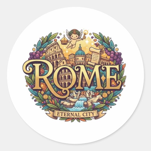 ROME RONDE STICKER (Voorkant)