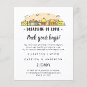 Rome Silhouette Trouw Uitnodigingen Handgetekend B (Voorkant)