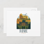 Rome Skyline Drawing Briefkaart (Voorkant / Achterkant)