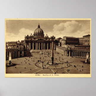 Rome, St. Peter's Square, vaticaan Poster