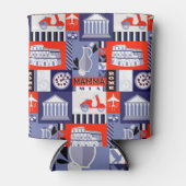 Rome stad, reis-thema patroon. blikjeskoeler (Voorkant)