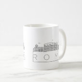 Rome Stylisé Skyline Café Mug (Devant droit)