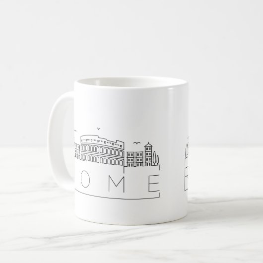 Rome Stylisé Skyline Café Mug (Devant gauche)