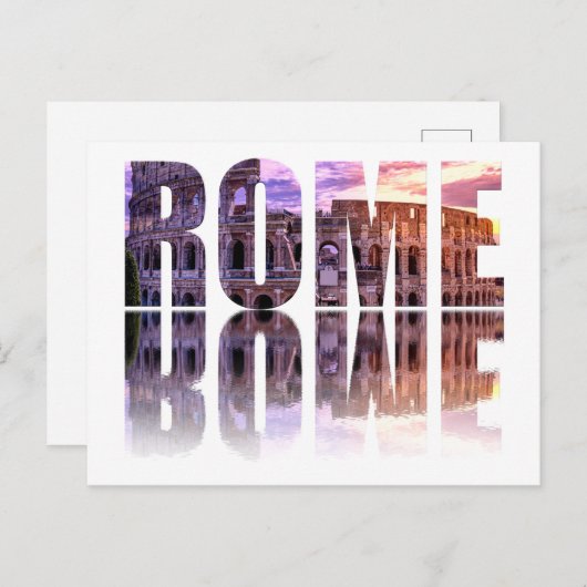 Rome text souvenir briefkaart (Voorkant / Achterkant)