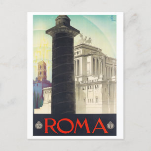 Rome Trajan's Column Italy vintage travelage Briefkaart
