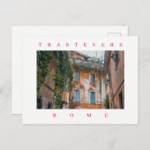 Rome Trastevere bâtiments vue carte postale (Devant / Derrière)