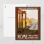 Rome Travel Poster  Briefkaart (Voorkant / Achterkant)