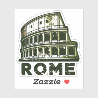 Rome Travel Sticker Design met iconische Italiaans