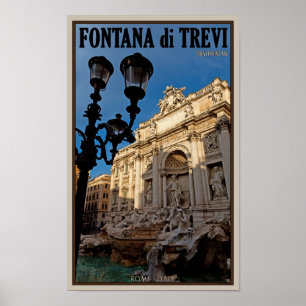 Rome - Trevi-fontein Poster