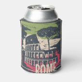 Rome Typografie: Eiffeltoren Poster. Blikjeskoeler (Blikje Achterkant)