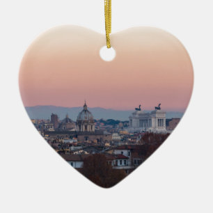 Rome van Gianicolo panorama bij zonsondergang Keramisch Ornament