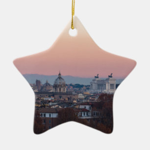 Rome vanaf Gianicolo panorama bij zonsondergang Keramisch Ornament