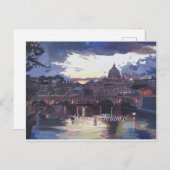 Rome Vatican Merry Kerstmis Briefkaart (Voorkant / Achterkant)