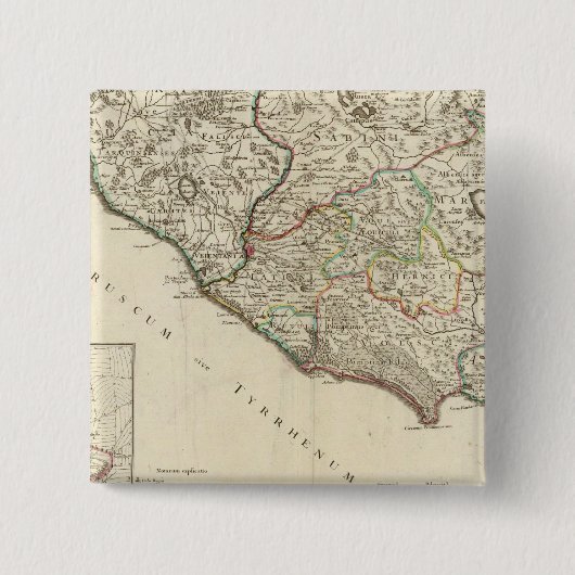 Rome Vierkante Button 5,1 Cm (Voorkant)