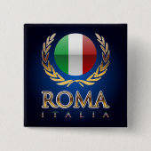 Rome Vierkante Button 5,1 Cm (Voorkant)