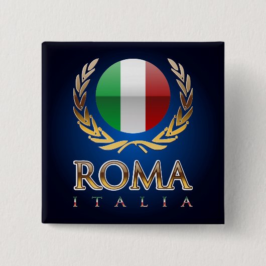 Rome Vierkante Button 5,1 Cm (Voorkant)