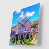 Rome Vierkante Klok (Hoek)