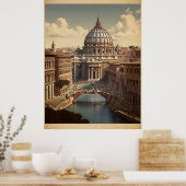 Rome vintage poster (Keuken)