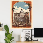 Rome vintage poster (Thuiskantoor)
