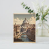 Rome vintage poster briefkaart (Staand voorkant)