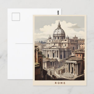 Rome vintage poster briefkaart