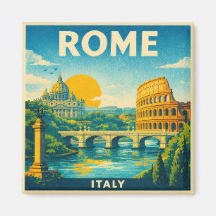 Rome Vintage Reisposter Magneet