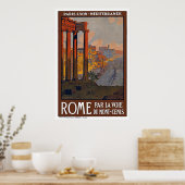 "Rome Vintage Travel" Poster (Keuken)
