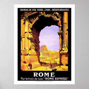 Rome Vintage Travel Poster