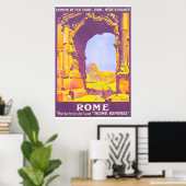 Rome Vintage Travel Poster (Thuiskantoor)
