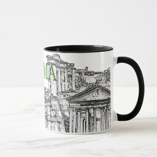 rome voyage souvenir café mug - Customisé (Droite)