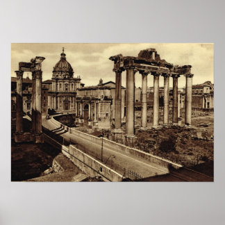 Rome, weg door het forum poster