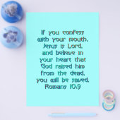 Romeinen 10:9 flyer (Enkel)
