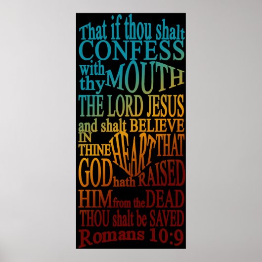 Romeinen 10:9 Poster (Voorkant)