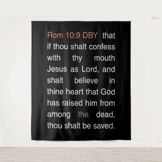Romeinen 10:9 Vertaling van Darby Wandkleed