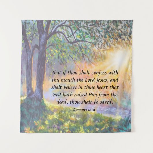 Romeinen 10:9 wandkleed (Voorkant)