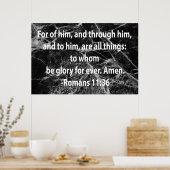 Romeinen 11:36 poster (Keuken)