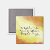 Romeinen 12:12 Wees blij met hoop Christelijke Bij Magneet (Voorkant / Achterkant)