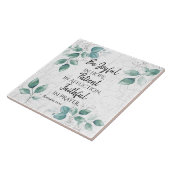 Romeinen 12:12 Wees hoopvol, trouw in de gebeden Tegeltje (Zijkant)