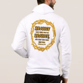 Romeinen 12:15 KJV Bijbel Schrift Full-Zip Mannen Hoodie (Achterkant)