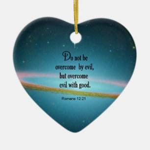 Romeinen 12:21 keramisch ornament