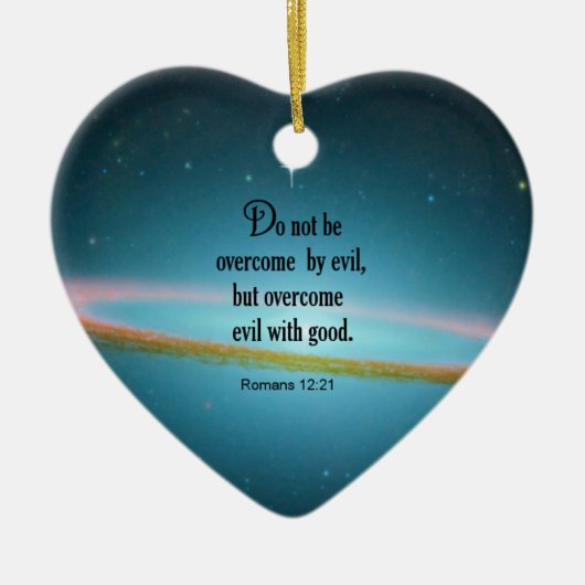Romeinen 12:21 keramisch ornament (Voorkant)